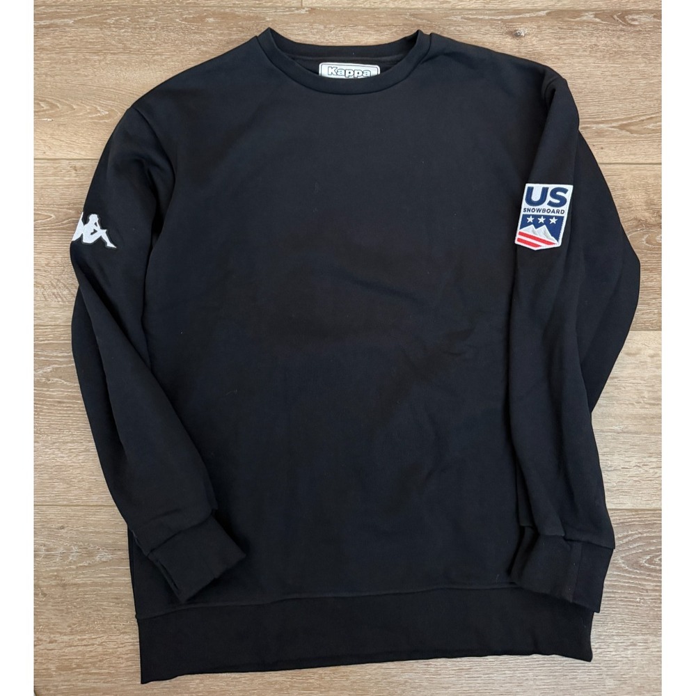 Kappa 6Cento 629R US Ski Snowboard Team Sweatshirt Mens XL Black NWT